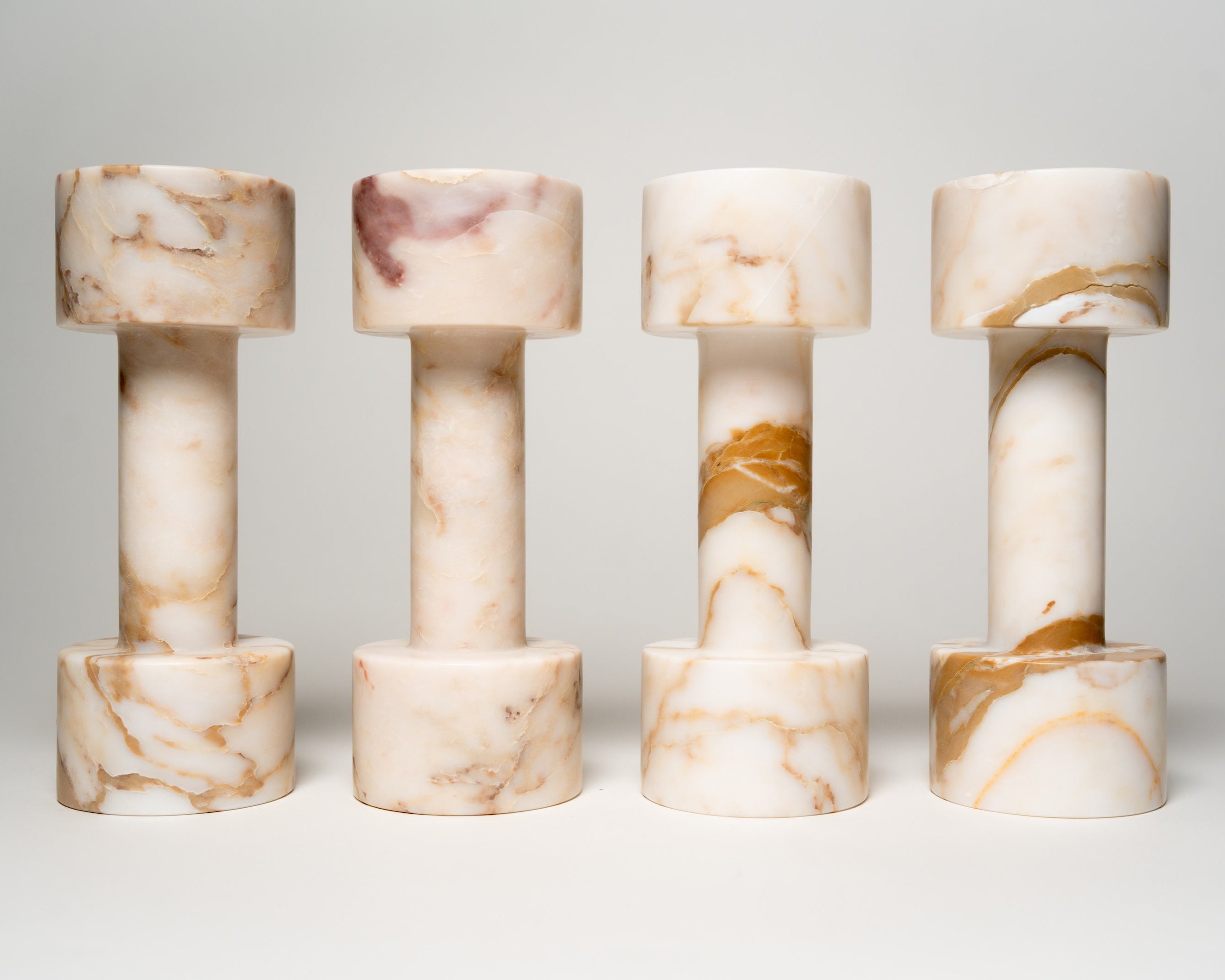 MARBLE DUMBBELL WEIGHTS | CALACATTA GOLD