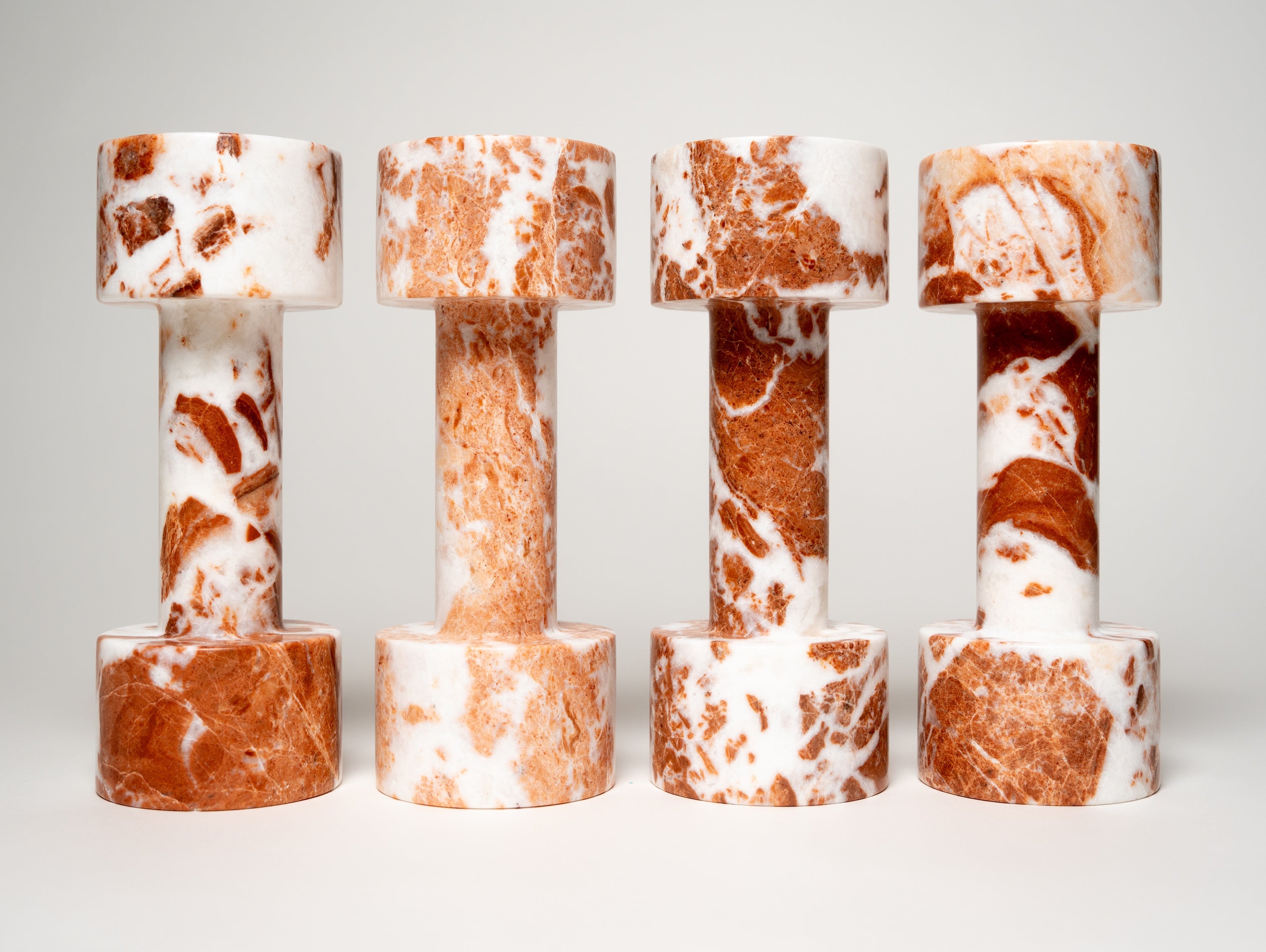 MARBLE DUMBBELL WEIGHTS | ROSE RED