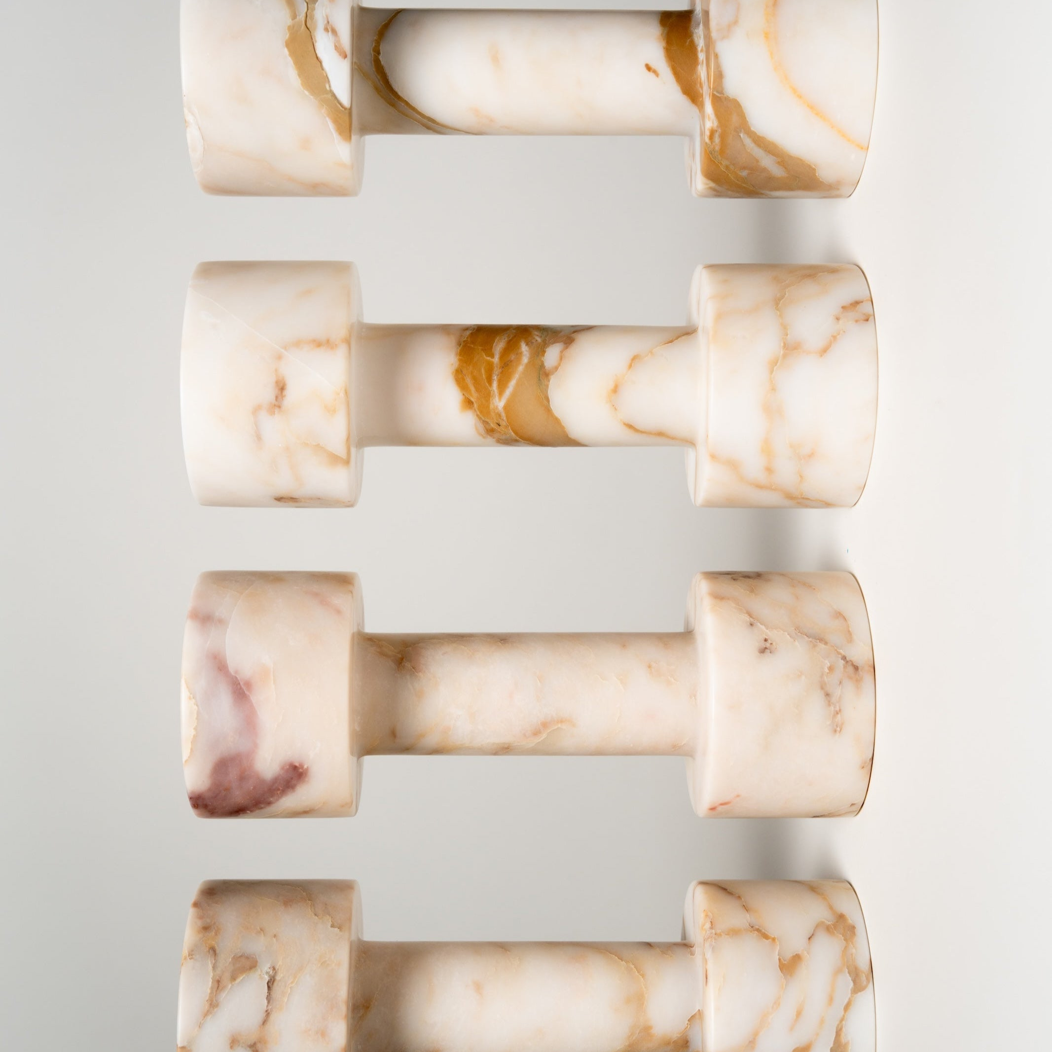 MARBLE DUMBBELL WEIGHTS | CALACATTA GOLD
